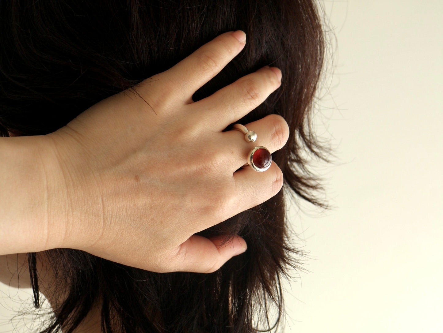 GYOKU RIN.                      HessoniteGarnet/size,M(9-11号対応)